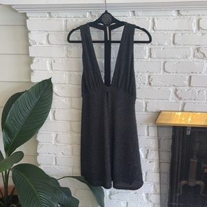 Free People Dress S Black Metallic
